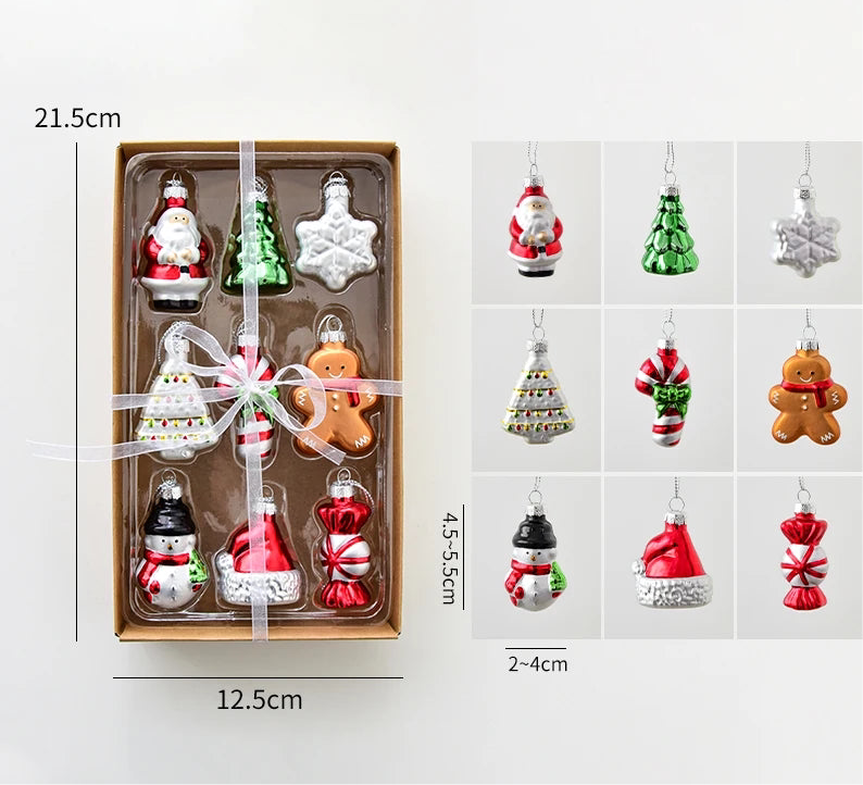 Glass Christmas Tree Set