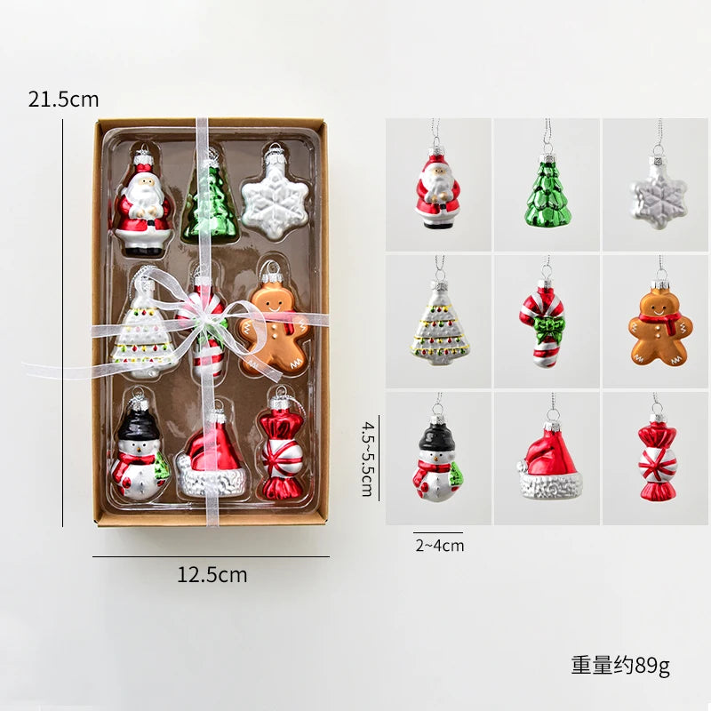 Glass Christmas Tree Set