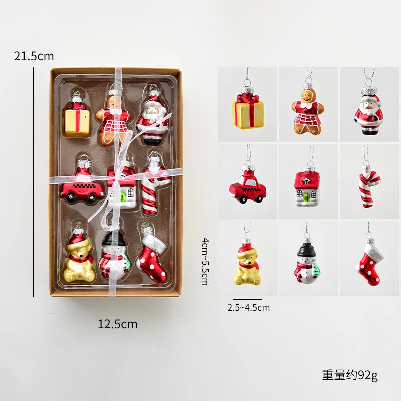 Glass Christmas Tree Set