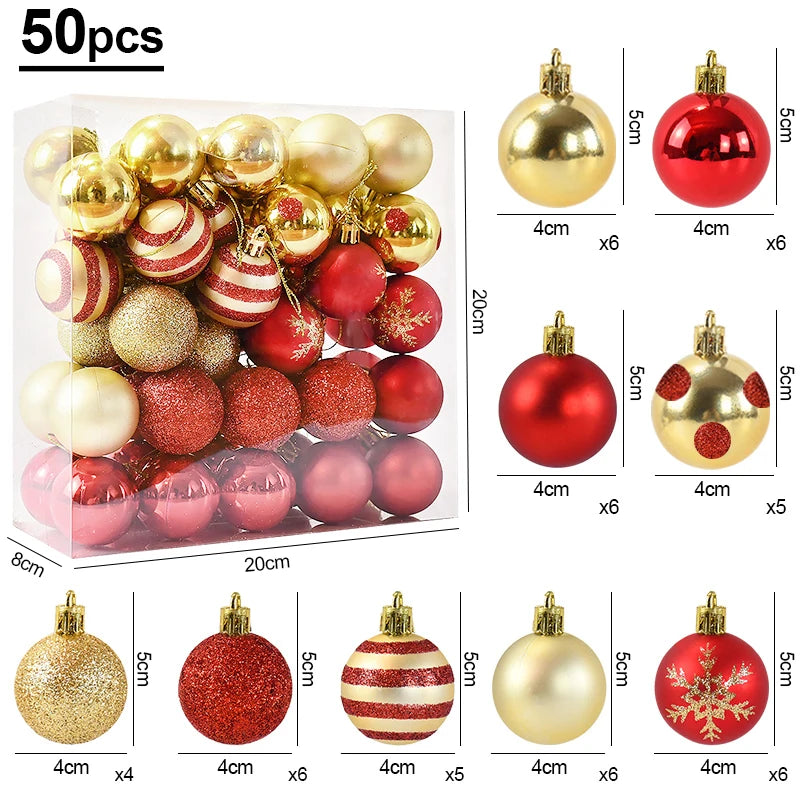 50Pcs/box Christmas Tree Balls