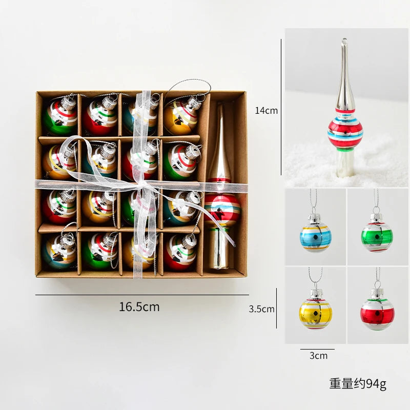 Glass Christmas Tree Set